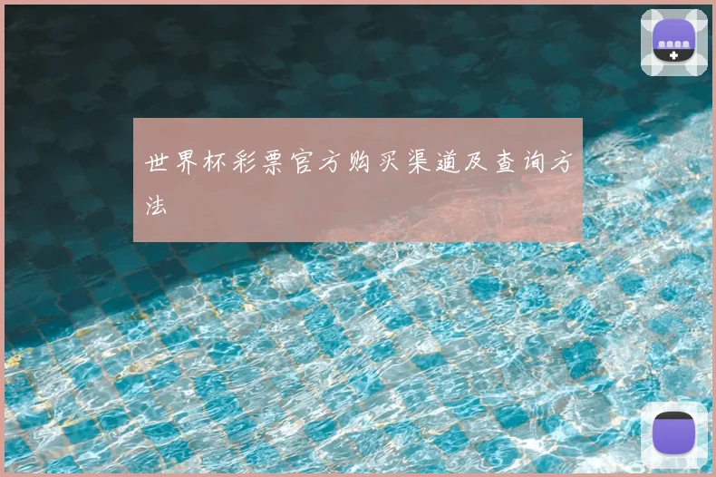 世界杯彩票官方购买渠道及查询方法